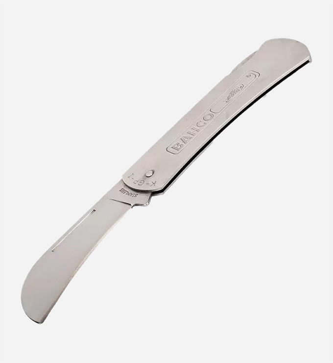 Navaja de Acero Inoxidable Curvo Plegable 170mm Bahco